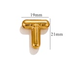 Gold color / 1 Piece Classic Simple Style Letter T Shape Stainless Steel  Gold Color Women's Pendant Picture20